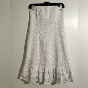 Lily Pulitzer White Eyelet Strapless Dress - SZ 4